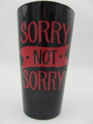 Novelty 'Sorry Not Sorry' Large Drinking Glass
