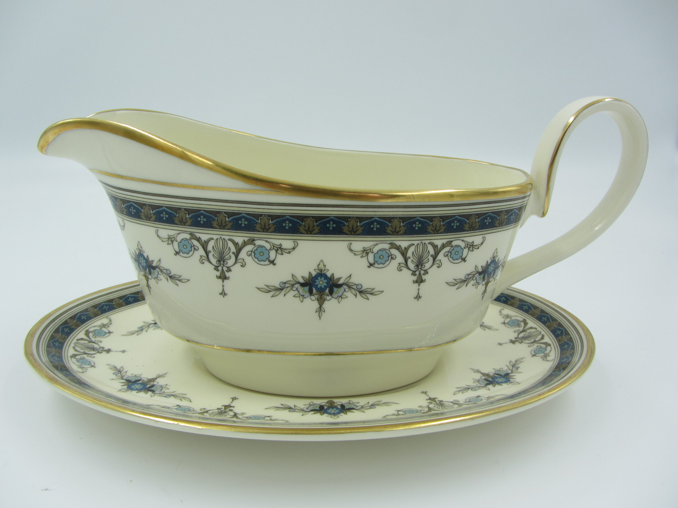 Minton Grasmere Tableware Gravy Boat and Saucer - Simply NikNaks