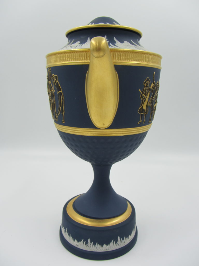 WEDGWOOD Jasper Large Lidded Golf Trophy Urn Vase - Simply NikNaks