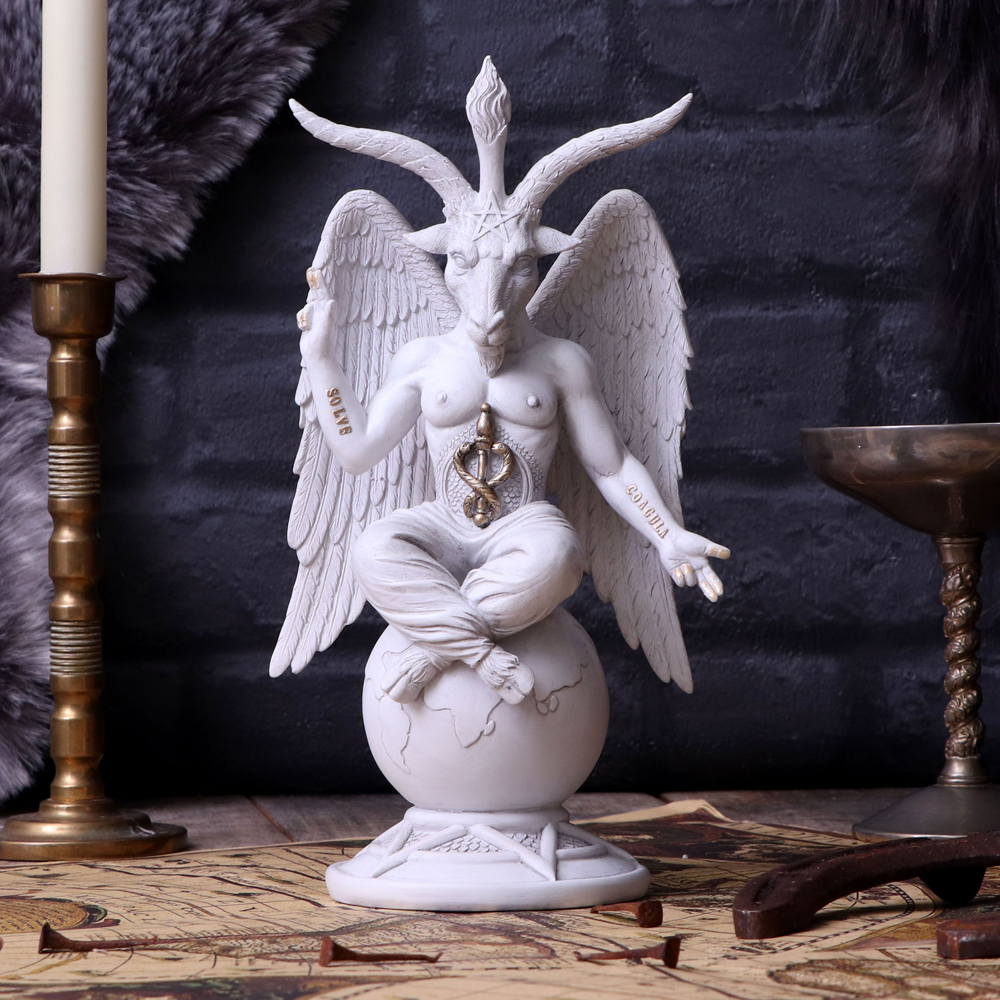 Dark Lord 26cm White Baphomet Figurine - Image 5