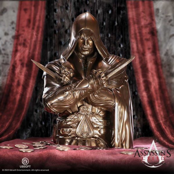 Officially Licensed Assassin's Creed Ezio Bust Box Bronzed 30cm - Image 5