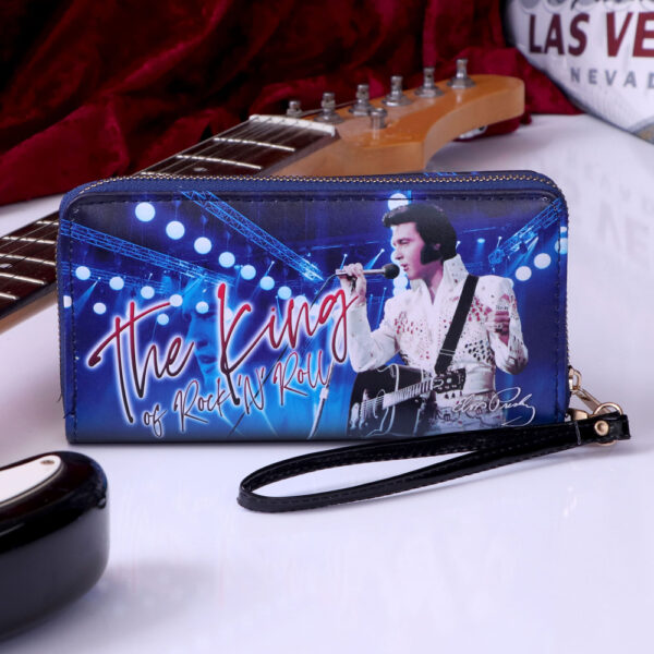 Elvis The King of Rock and Roll Blue Womens Purse - Image 5