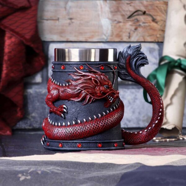 Dragon Coil Tankard Red 16cm - Image 5