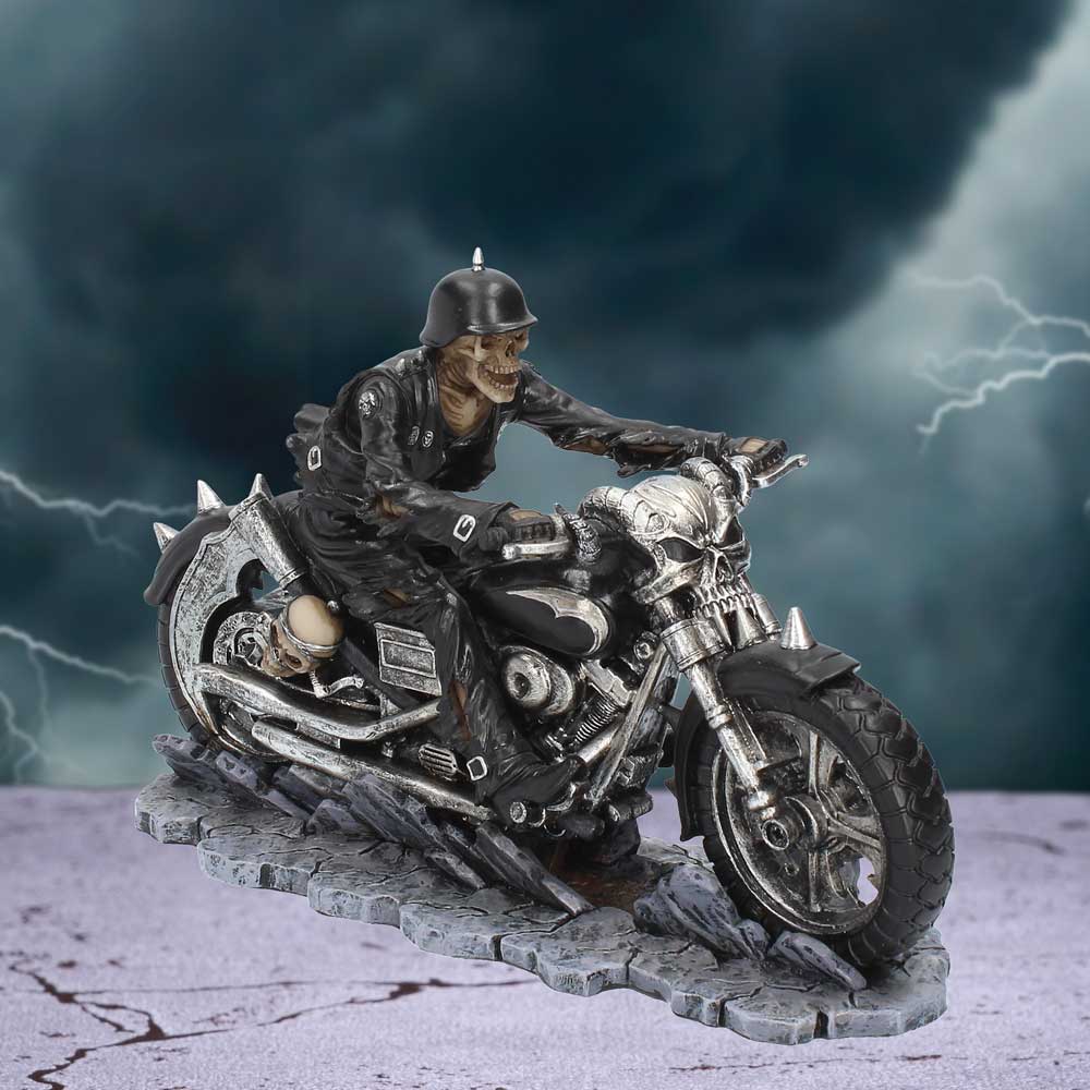 Hell on the Highway Skeleton Motorbike Ornament Figurine by James Ryman - Image 5