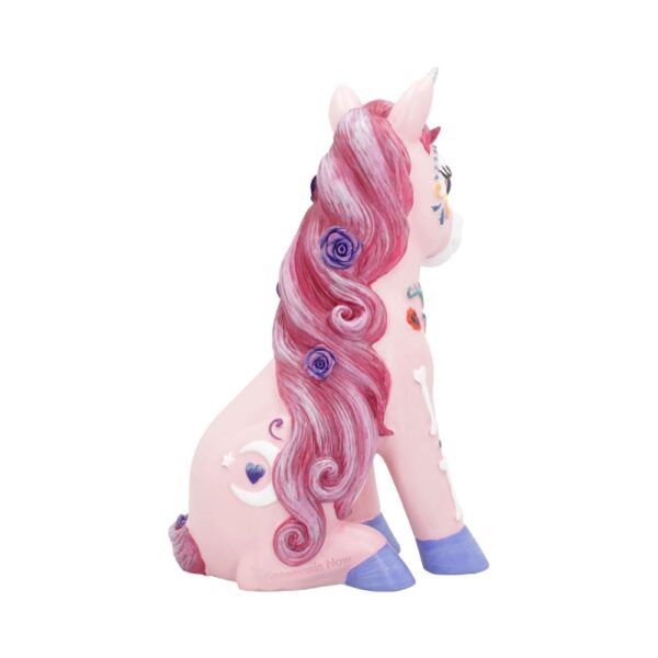 Candycorn Pink Day of the Dead Skeleton Unicorn Figurine - Image 3