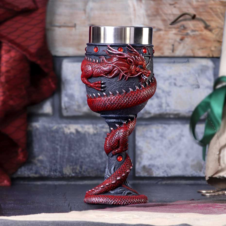 Dragon Coil Goblet Red 20cm - Image 5