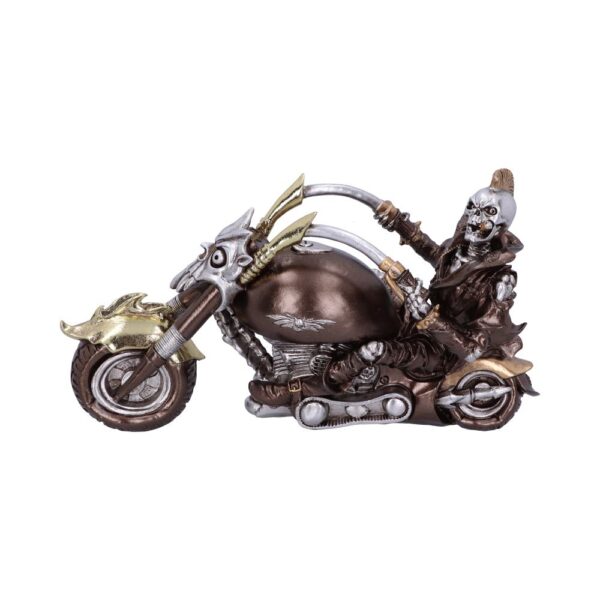 Wheels of Steel 29cm Steampunk Motorcycle Skeleton Figurine. - Image 2
