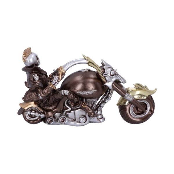 Wheels of Steel 29cm Steampunk Motorcycle Skeleton Figurine. - Image 3