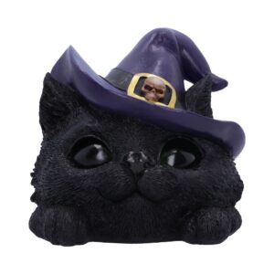 Familiar Grin black cat head with light up eyes 13.8cm