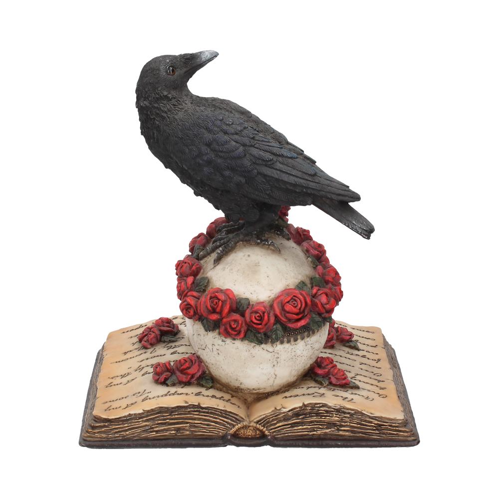 Heartaches Reflection Raven Figurine Skull Rose Valentine Ornament - Image 4