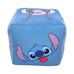 Disney Stitch and Angel Cube Cushion in Blue