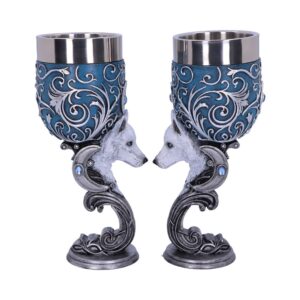 Wild at Heart Twin Wolf Heart Set of Two Goblets