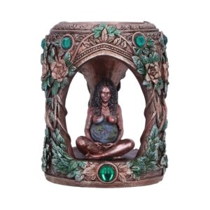 Bronzed Mother Earth Tea Light Holder 7cm