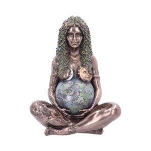 Ethereal Mother Earth Gaia Art Statue Bronzed Figurine