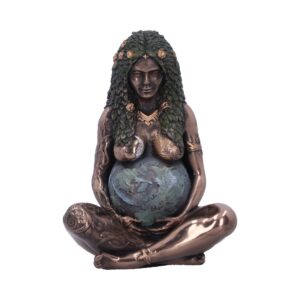 Mini Bronzed Mother Earth Art Figurine 8.5cm