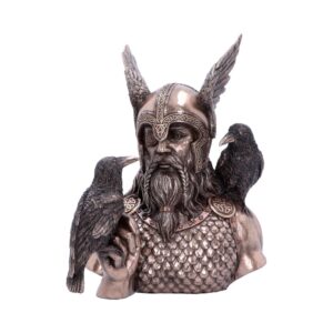 Bronzed Odins Messengers Norse God Bust