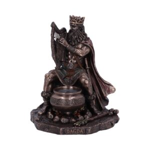 Bronzed Dagda King of Tuatha De Danann Celtic Deity Figurine