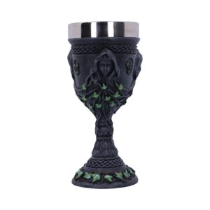 Mother Maiden and Crone Chalice Bronzed Triple Goddess Wine Glass