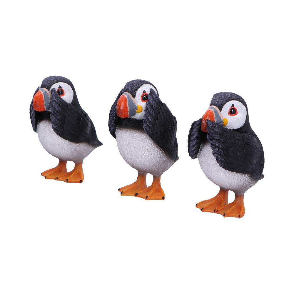 Three Wise Puffin Figurines - Image 2