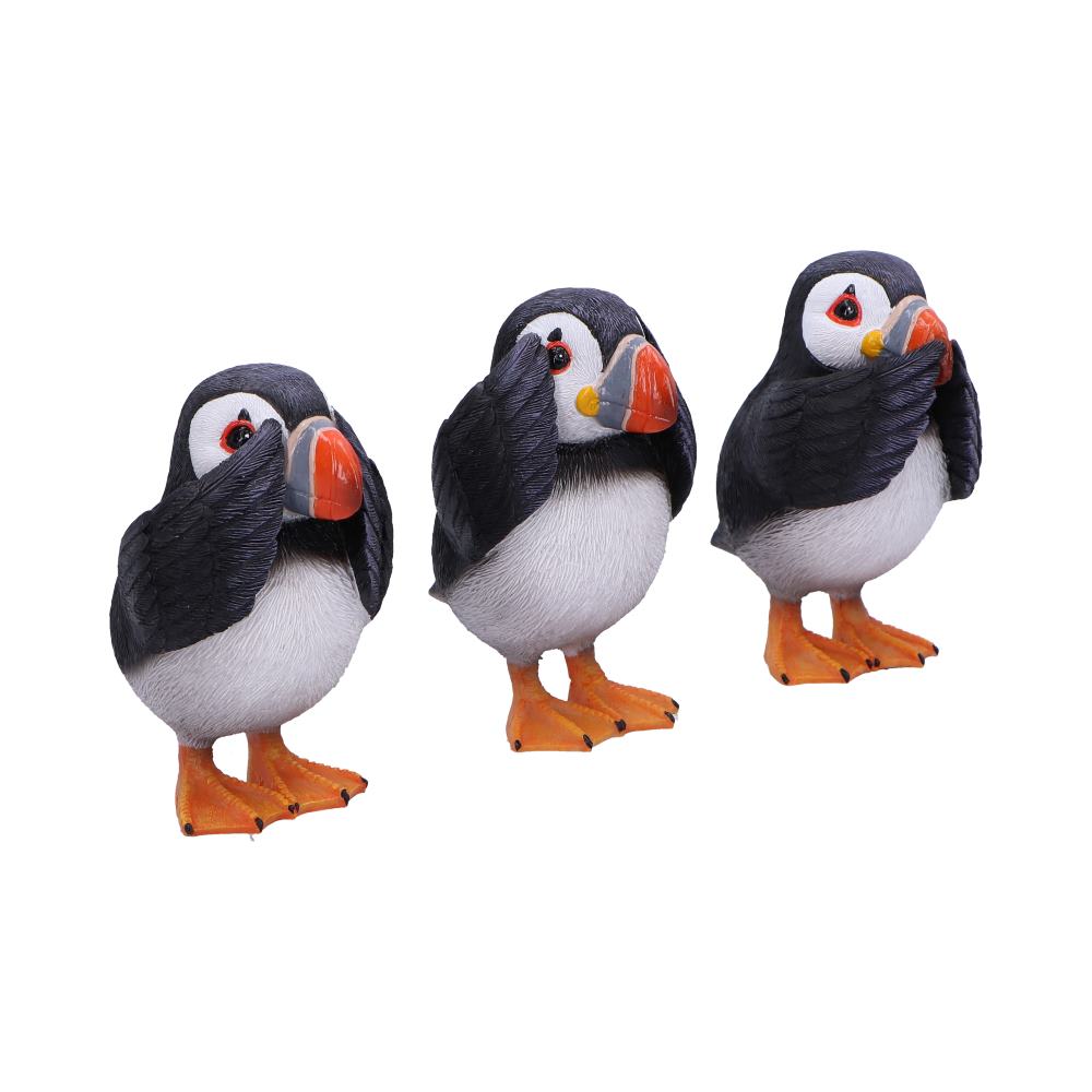 Three Wise Puffin Figurines - Image 4