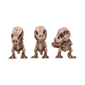 Three Wise Tyrannosaurus Rex Skeleton Figurines