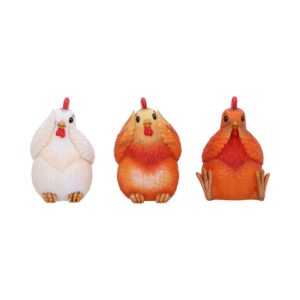 Three Wise Hens Figurines by