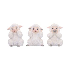Three Wise Sheep Figurines by