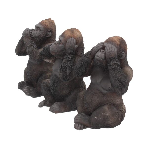 Three Wise Gorillas Figurine Gorilla Ornaments - Image 2