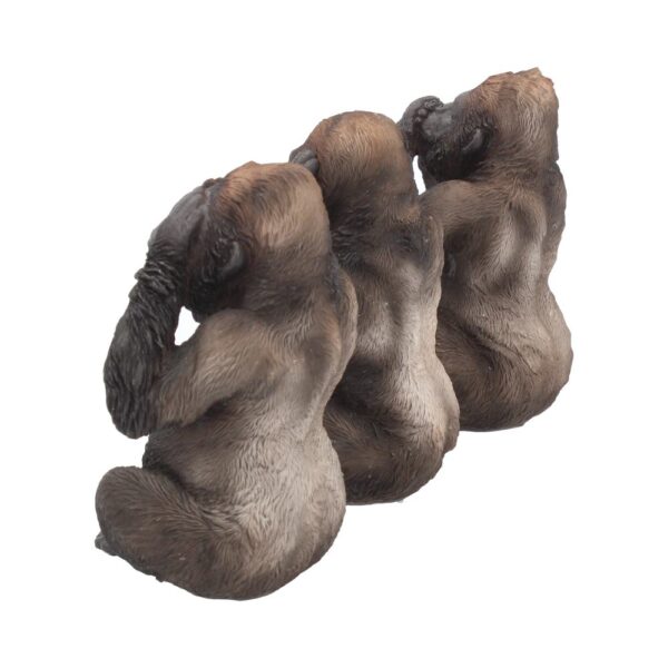 Three Wise Gorillas Figurine Gorilla Ornaments - Image 3