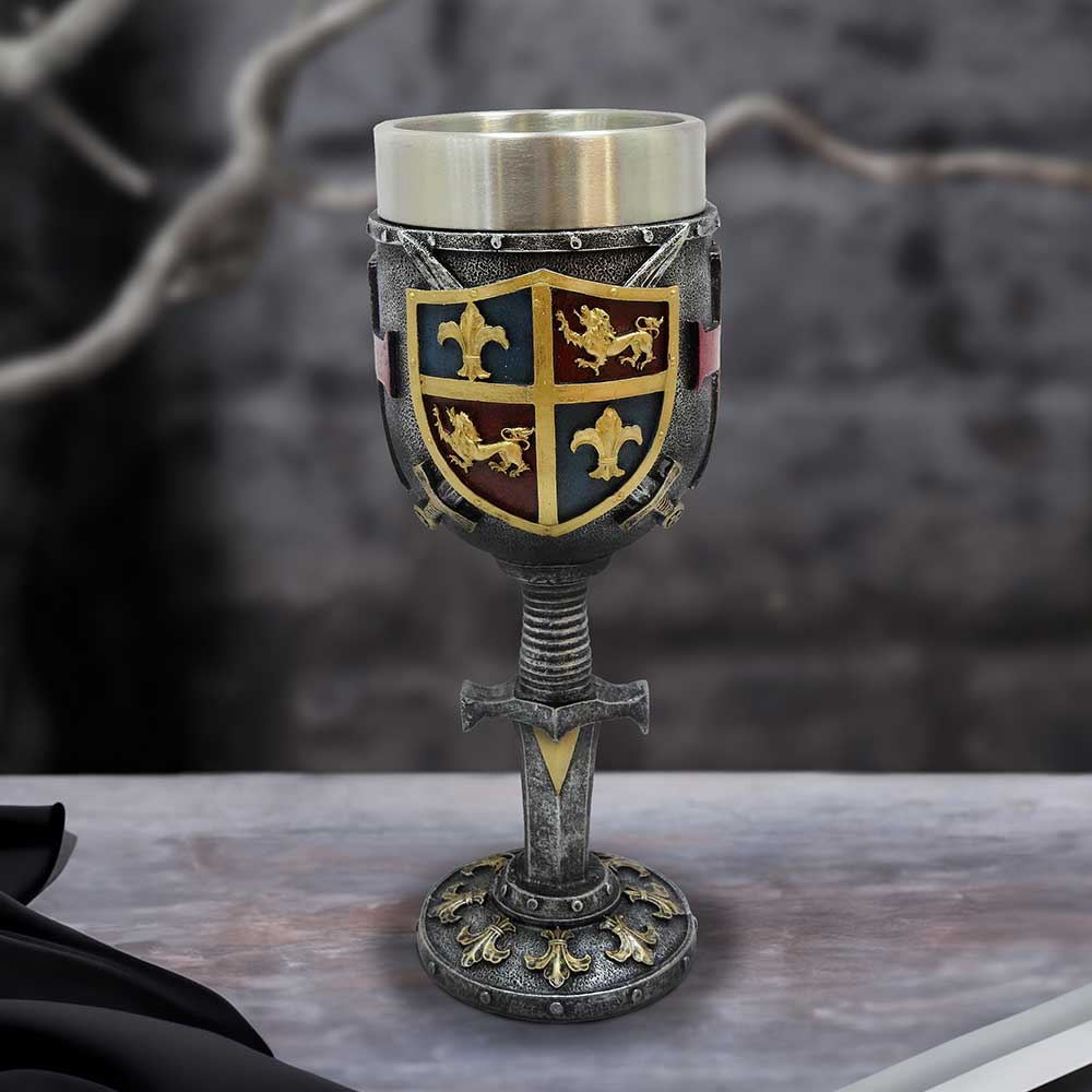 Heraldic Medieval Goblet 20cm - Image 5