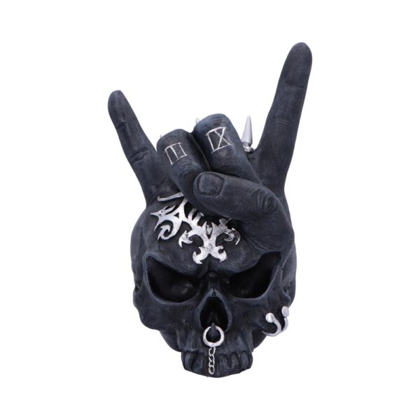 Horns Up Rocking Skull Ornament - Image 2