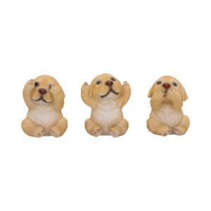 Three Wise Golden Labradors Figurines (Set of 3)