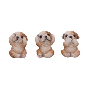 Three Wise Bulldogs Figurines (Set of 3)