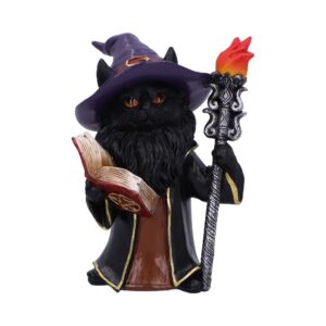 Albus  The Black Wizard Cat Figurine