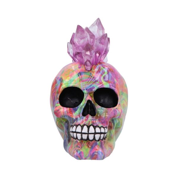 Psychedelic Crystal Skull with Light Up Mohawk - Image 2