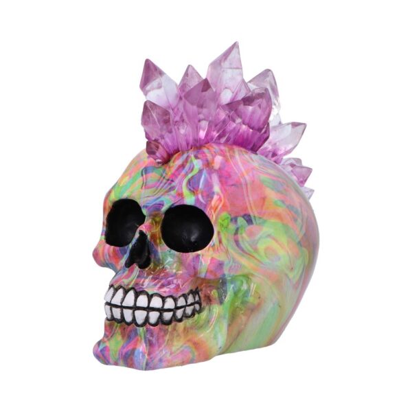 Psychedelic Crystal Skull with Light Up Mohawk - Image 4