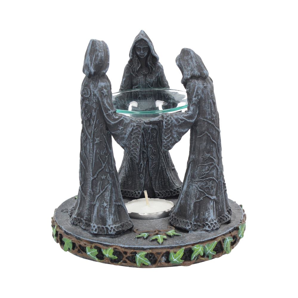 Pagan Magik Circle Triple Moon Oil Burner. (16cm) - Image 3