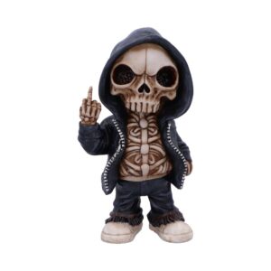 Flip the Bird  A Bold and Rebellious Street Art Inspired Reaper Figurine