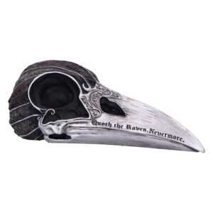 Quoth The Raven Skull Ornament 7.5cm
