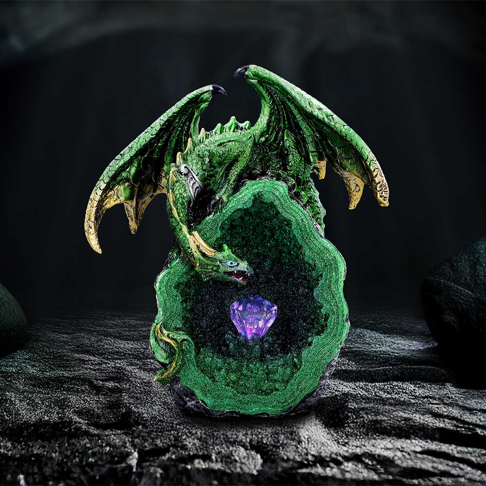 Emerald Overseer Dragon Decorative Resin Figurine - Image 4