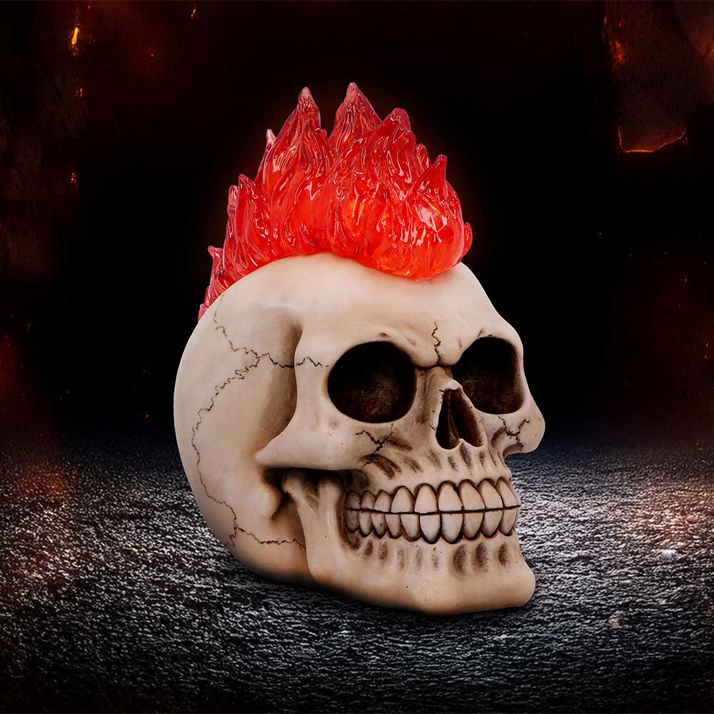 Hot-Headed Decorative Resin Skull - Image 5