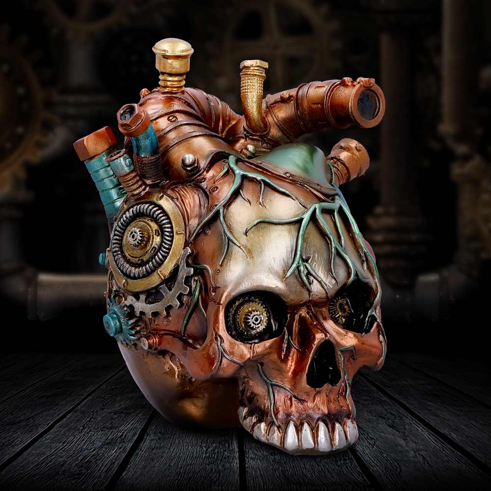 Cardiac Cranium Steampunk Skull 17.5cm - Image 5