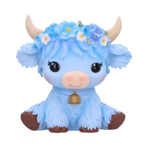 Bluebell Blue Flower Cow Figurine 10.8cm
