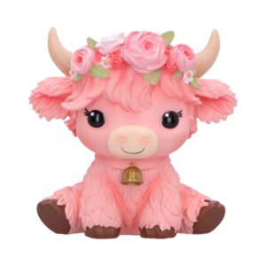 Primrose Pink Flower Cow 10.8cm