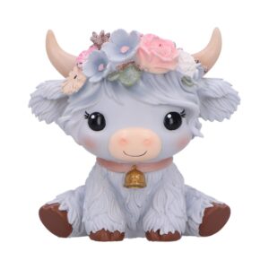 Magnolia Grey Flower Cow 10.8cm