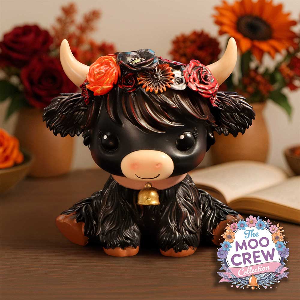 Dahlia Black Flower Cow 10.8cm - Image 5