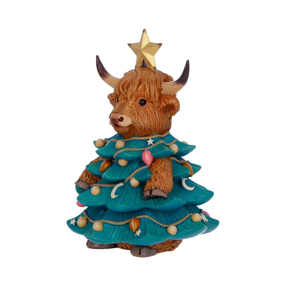 Winter Highland Cow Christmas Tree 13.5cm - Image 2