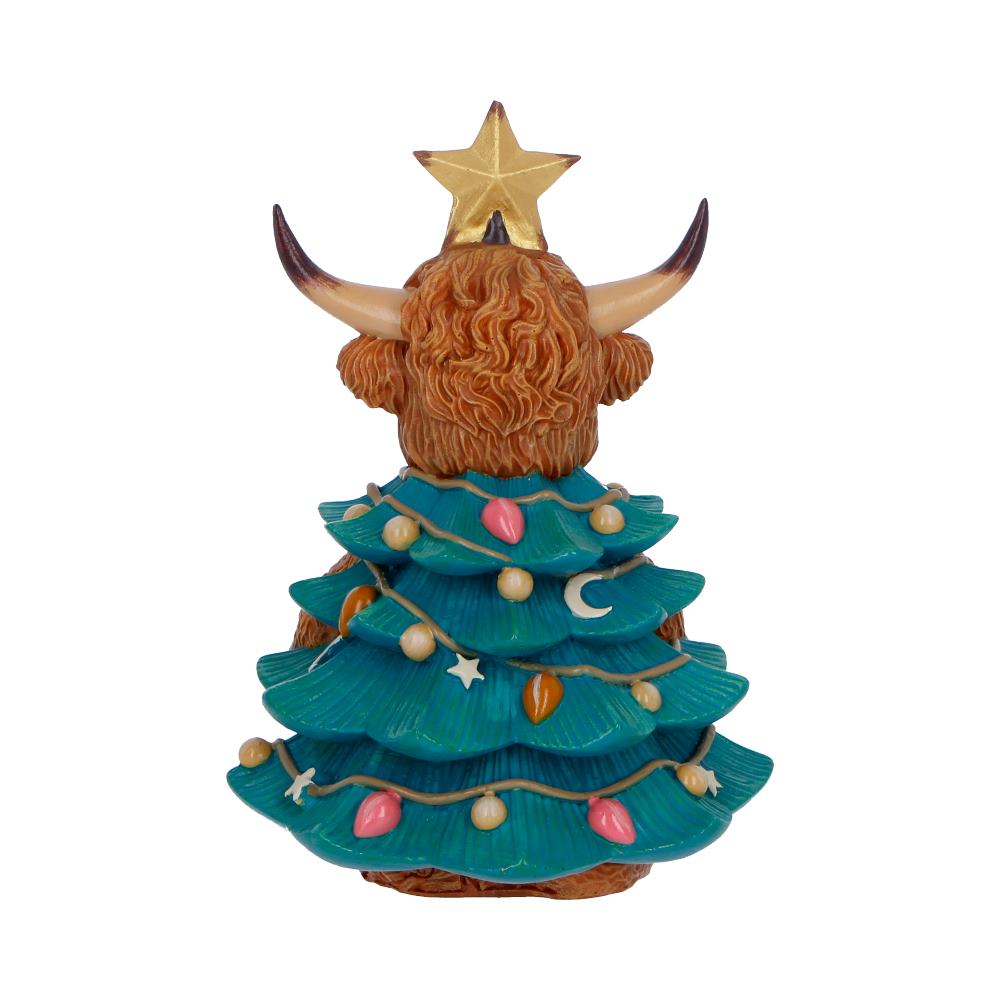 Winter Highland Cow Christmas Tree 13.5cm - Image 3