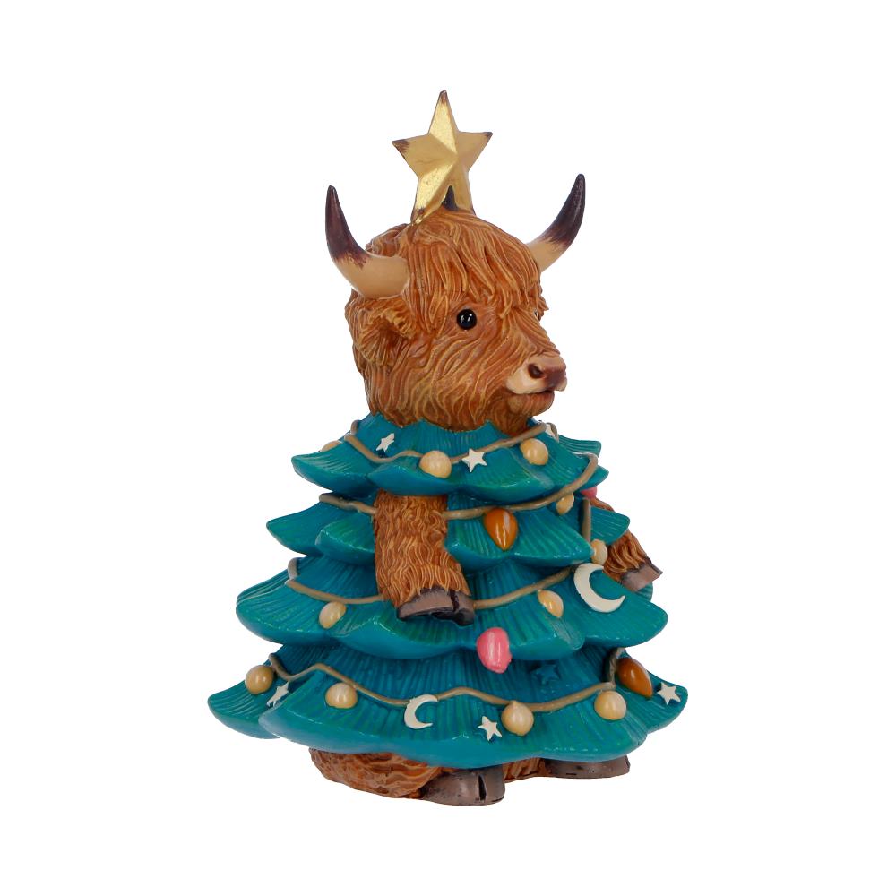 Winter Highland Cow Christmas Tree 13.5cm - Image 4
