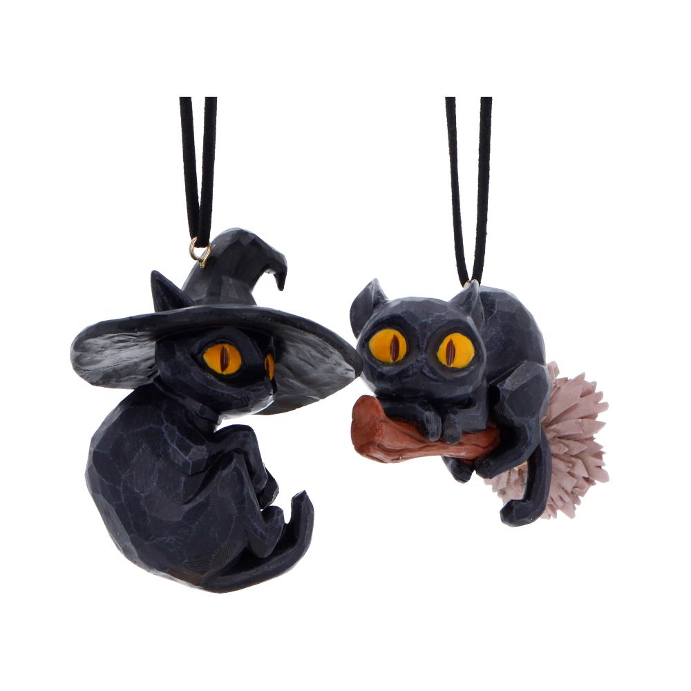 Curse and Claw Halloween Cats Hanging Ornaments (Set of 2) 7cm - Image 3